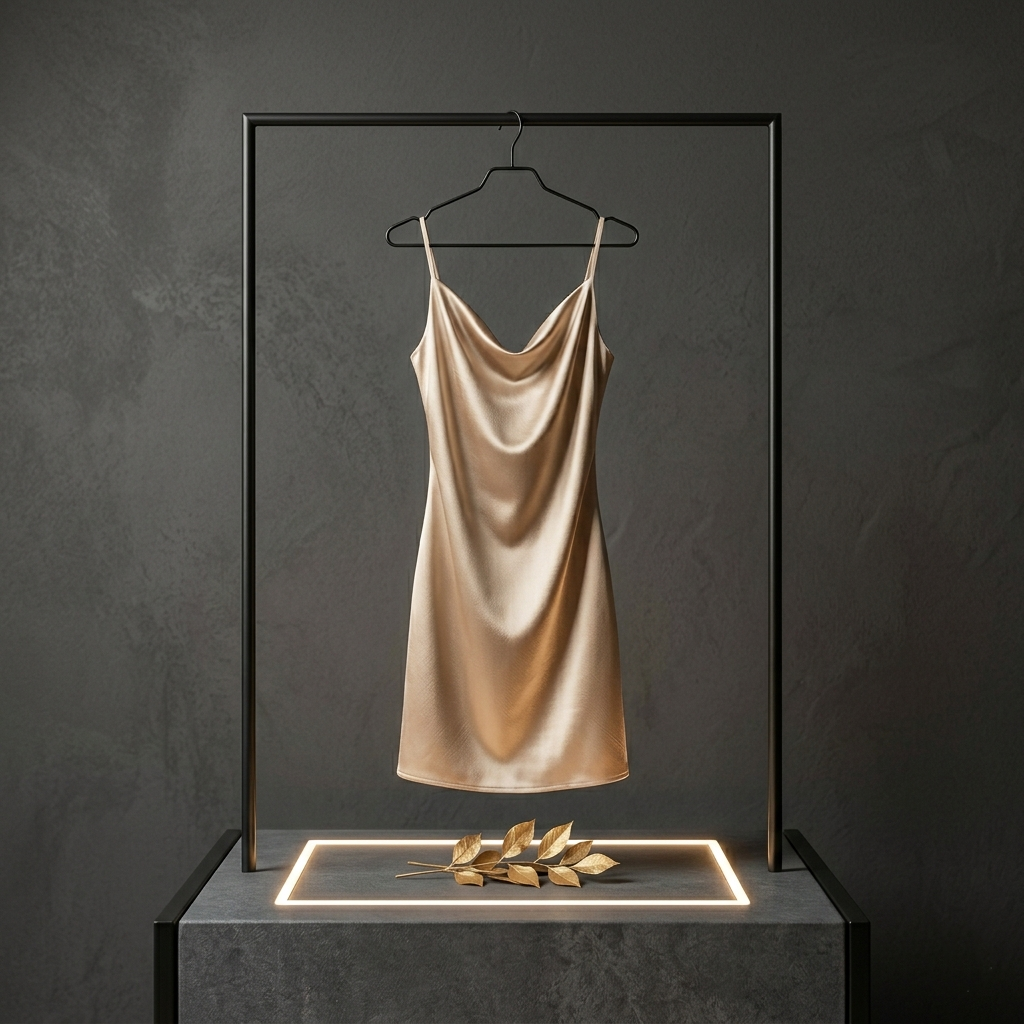LunaFlow Satin Slip Dress