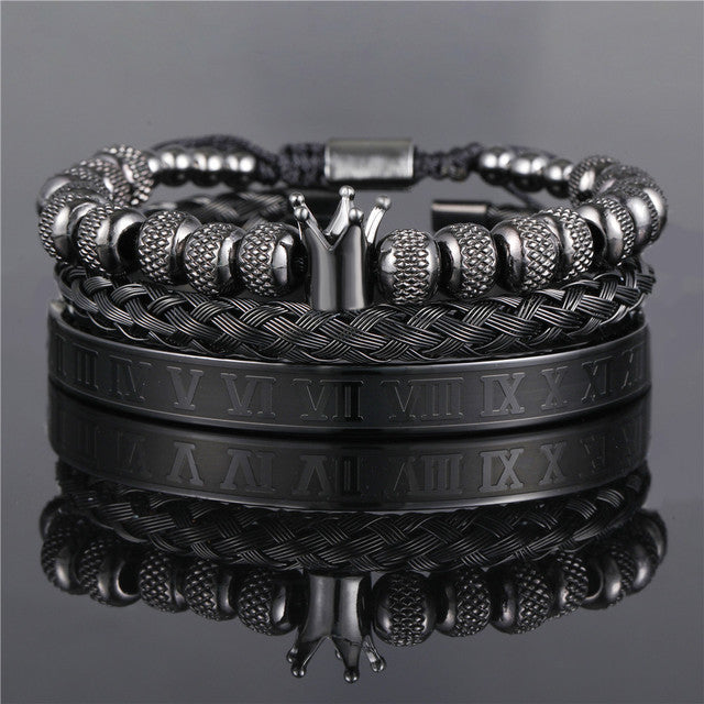CrownCode™ Roman Stack Bracelet Set