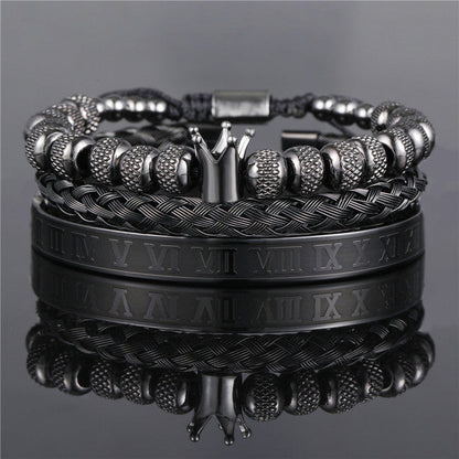 CrownCode™ Roman Stack Bracelet Set