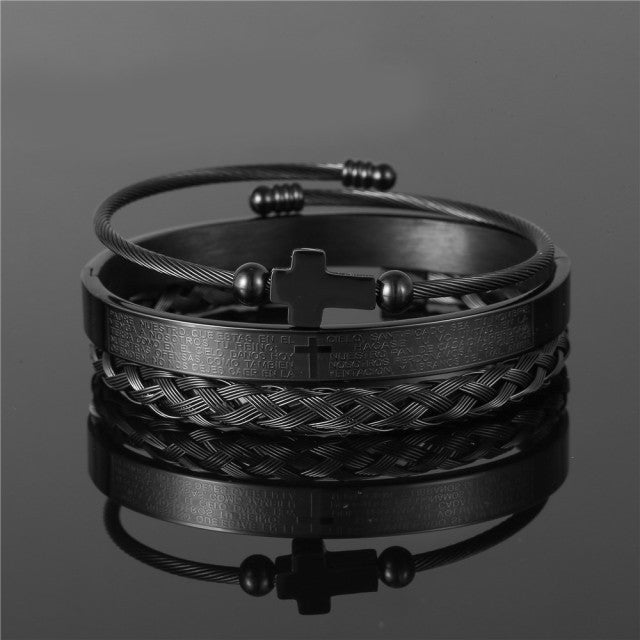 CrownCode™ Roman Stack Bracelet Set