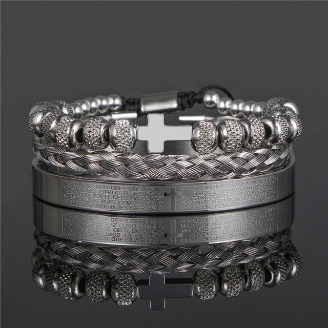 CrownCode™ Roman Stack Bracelet Set