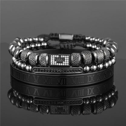 CrownCode™ Roman Stack Bracelet Set