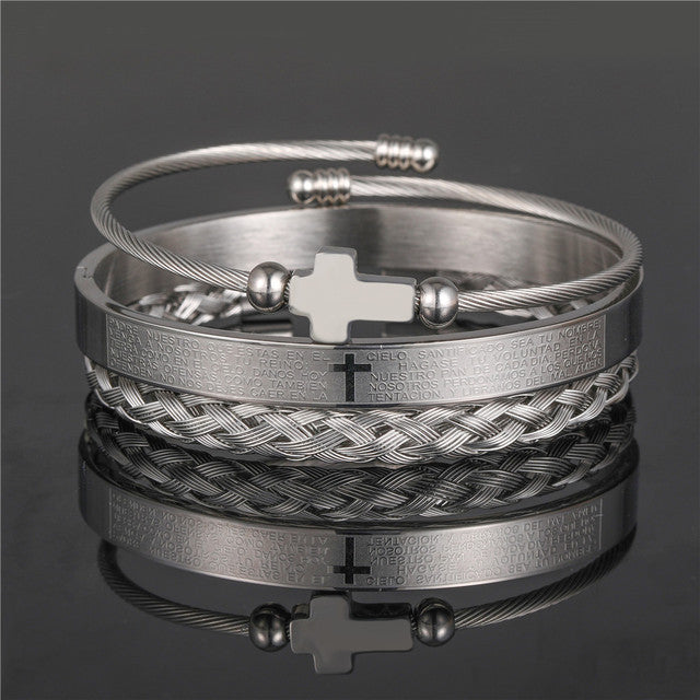 CrownCode™ Roman Stack Bracelet Set