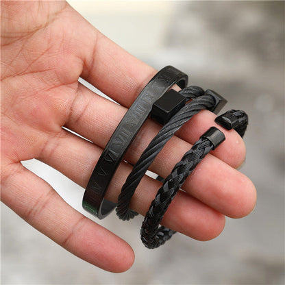 CrownCode™ Roman Stack Bracelet Set
