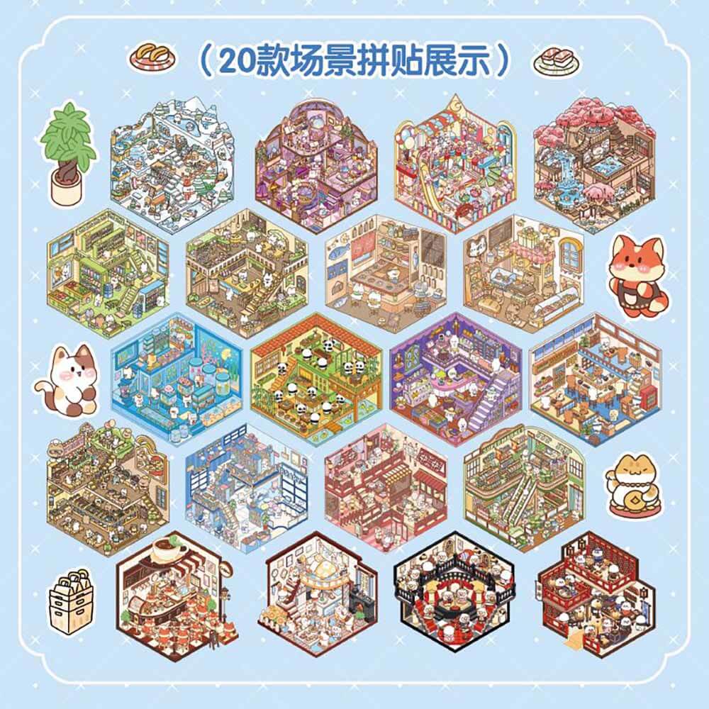 TinyWorlds™ Scene Sticker Book