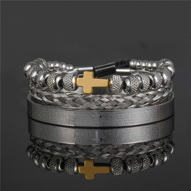 CrownCode™ Roman Stack Bracelet Set