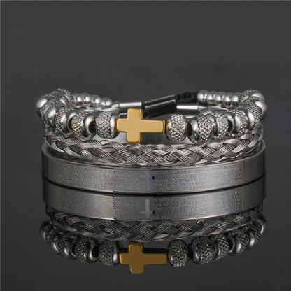 CrownCode™ Roman Stack Bracelet Set