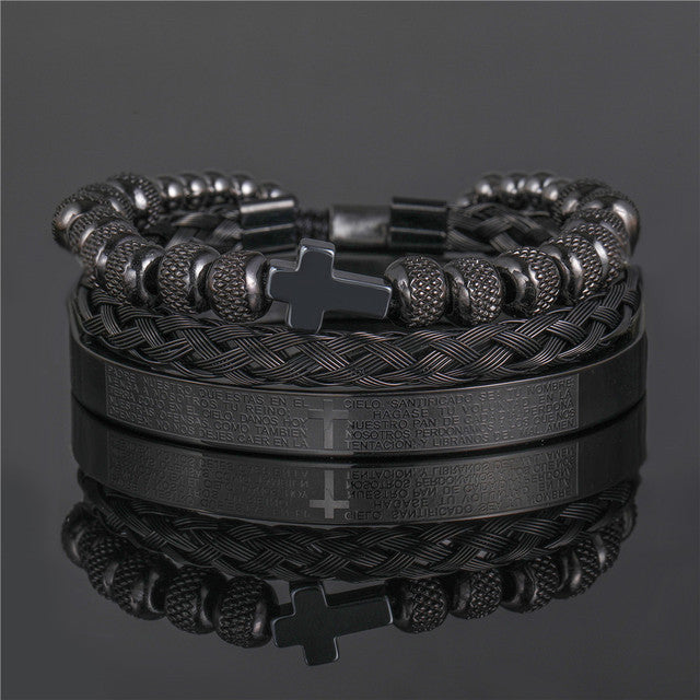 CrownCode™ Roman Stack Bracelet Set