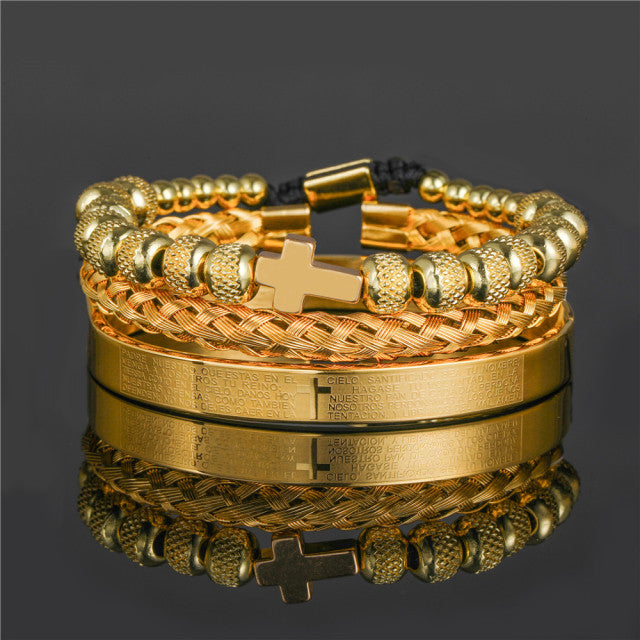 CrownCode™ Roman Stack Bracelet Set